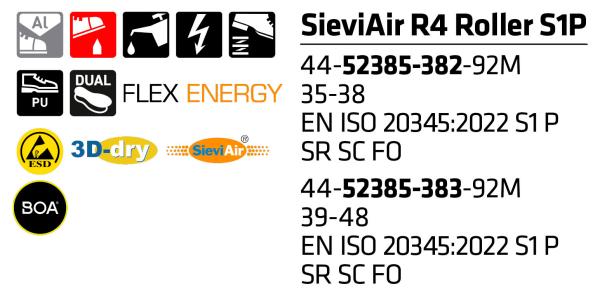 SIEVI SIEVIAIR R4 ROLLER S1P Größe 39-48